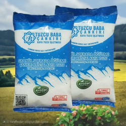 1Kg Granül İri Çankırı Kristal Kaya Tuzu 84 Mineralli 500g X 2 PAKET sole