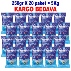 5Kg Sofralık Çankırı Kristal Kaya Tuzu 84 Mineralli 250g X 20 paket