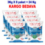24kg GRANÜL Çankırı Kristal Kaya Tuzu 84 Mineralli sole 8X3KG