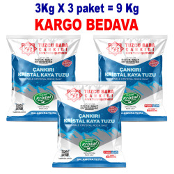9kg SOFRALIK İNCE Çankırı Kristal Kaya Tuzu 84 mineralli
