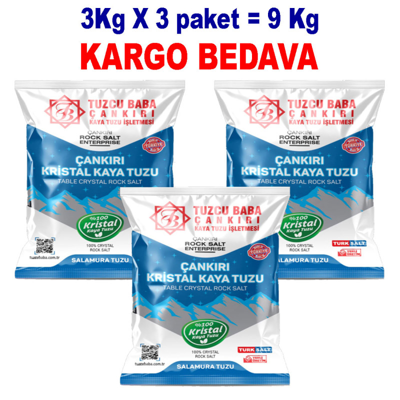 9kg SOFRALIK İNCE Çankırı Kristal Kaya Tuzu 84 mineralli 9kg SOFRALIK İNCE Çankırı Kristal Kaya Tuzu 84 mineralli