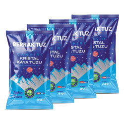 1Kg Sofralık Çankırı Kristal Kaya Tuzu 84 Mineralli 250g X 4 paket