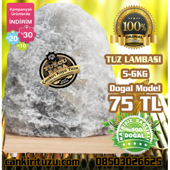 Kaya Tuzu Lamba Doğal Model 5-6 kg arası Kaya Tuzu Lamba Doğal Model 5-6 kg arası