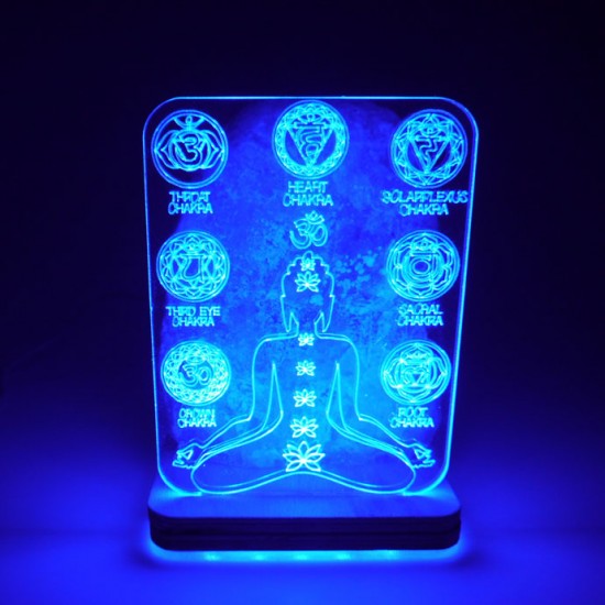 Tuz Lambası 3d 7 Çakra 5v Led Usb Kablolu - 3 - 4 kg Tuz Lambası 3d 7 Çakra 5v Led Usb Kablolu - 3 - 4 kg