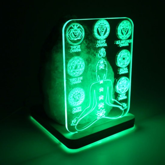 Tuz Lambası 3d 7 Çakra 5v Led Usb Kablolu - 3 - 4 kg Tuz Lambası 3d 7 Çakra 5v Led Usb Kablolu - 3 - 4 kg