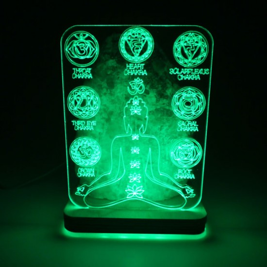 Tuz Lambası 3d 7 Çakra 5v Led Usb Kablolu - 3 - 4 kg Tuz Lambası 3d 7 Çakra 5v Led Usb Kablolu - 3 - 4 kg