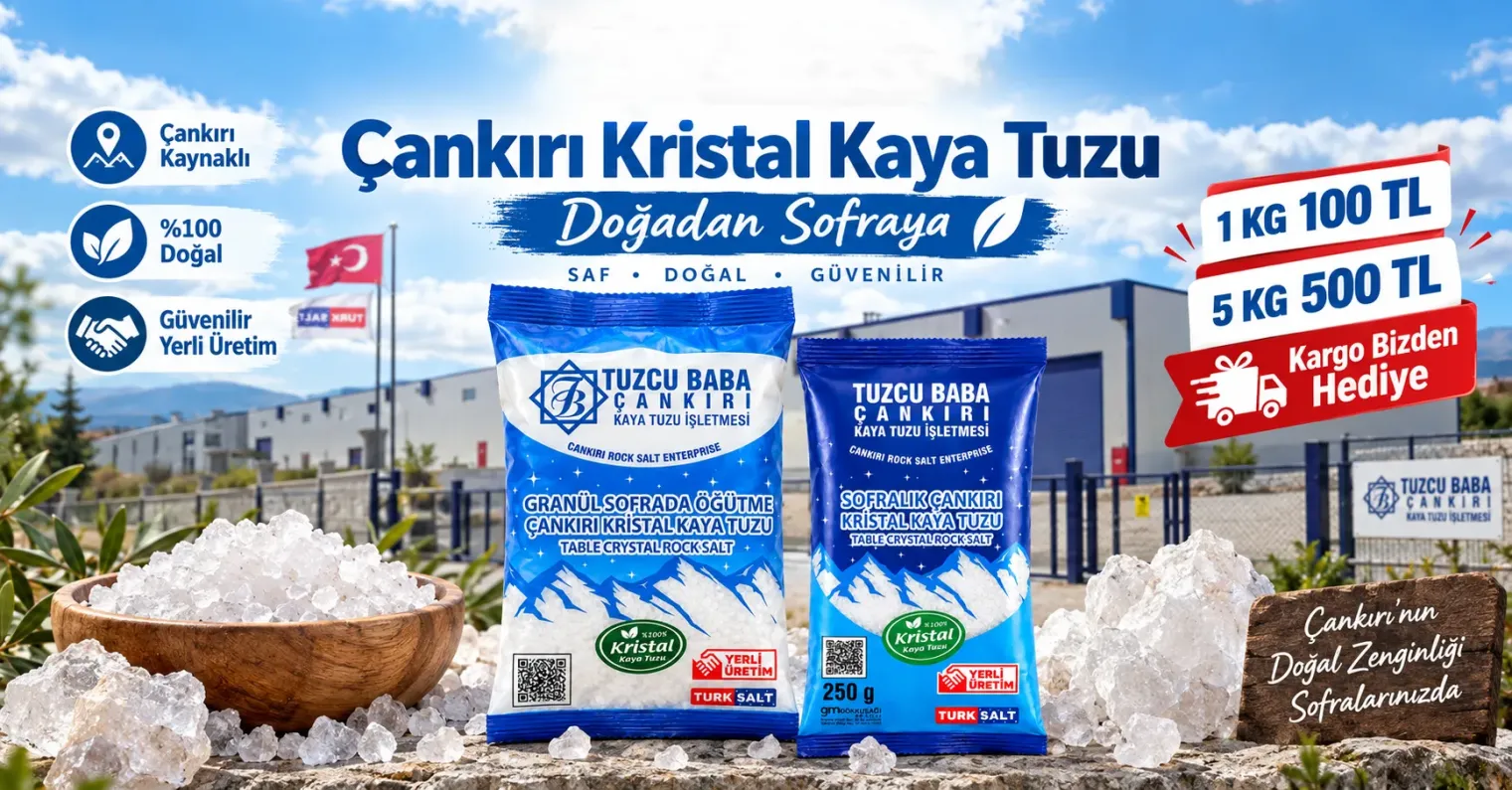 Tuzcu Baba Çankırı kaya tuzu fabrikası ve ürünleri