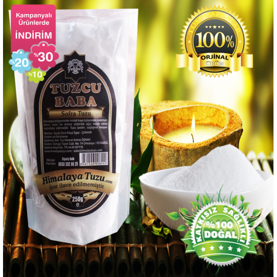 Beyaz Sofralık Himalaya Tuzu 84 mineralli 1kg (250gr X 4 paket) Beyaz Sofralık Himalaya Tuzu 84 mineralli 1kg (250gr X 4 paket)
