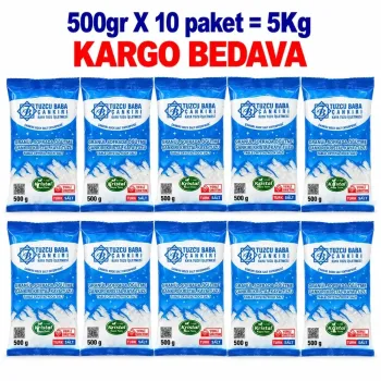 5 Kg Granül İri Çankırı Kristal Kaya Tuzu – 10 × 500 g 5 Kg Granül İri Çankırı Kristal Kaya Tuzu – 10 × 500 g
