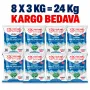 24 Kg Granül İri Çankırı Kristal Kaya Tuzu – 8 × 3 Kg