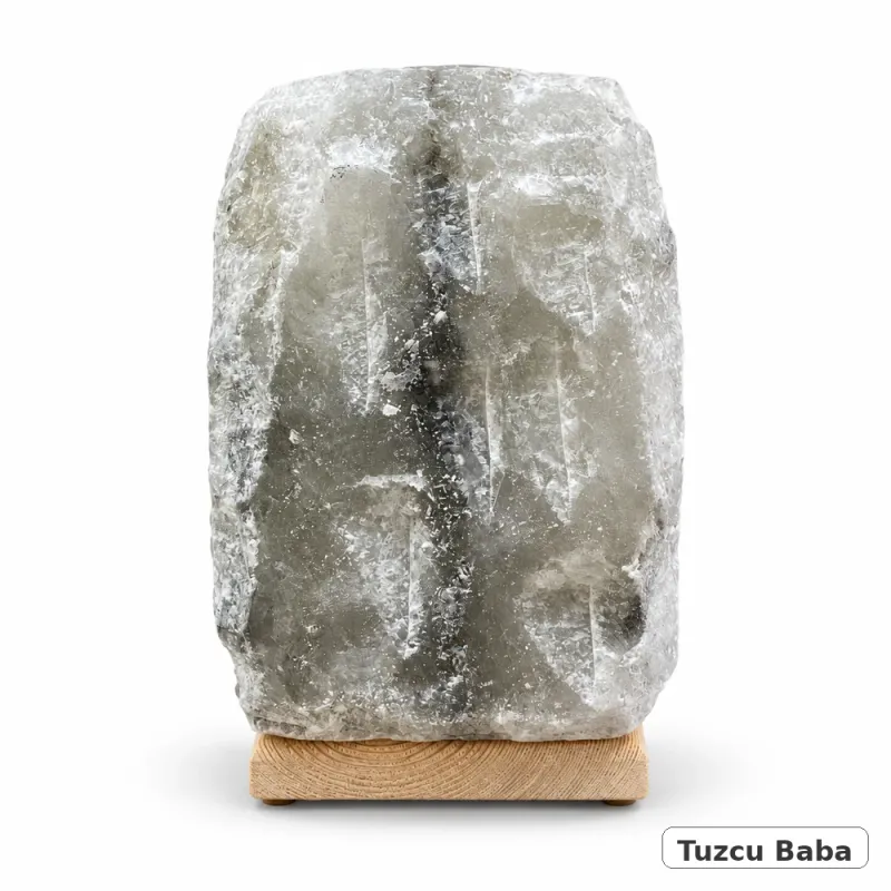 4-5 Kg Gri Çankırı Kaya Tuzu Lambası | Çankırı Tuzu