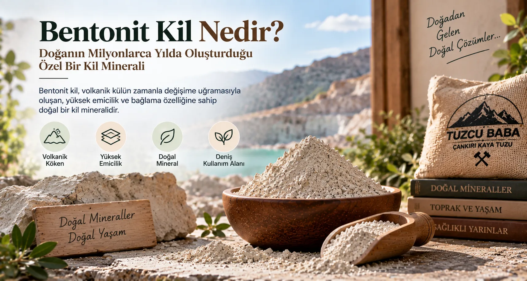 Bentonit kil ve doğal kil yapısı