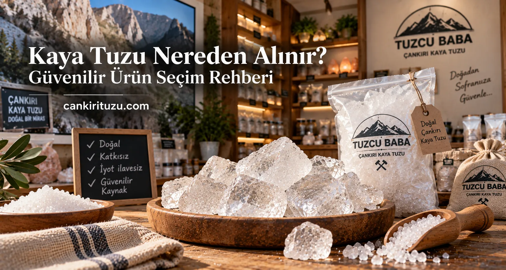 Çankırı kristal kaya tuzu ürün paketleri