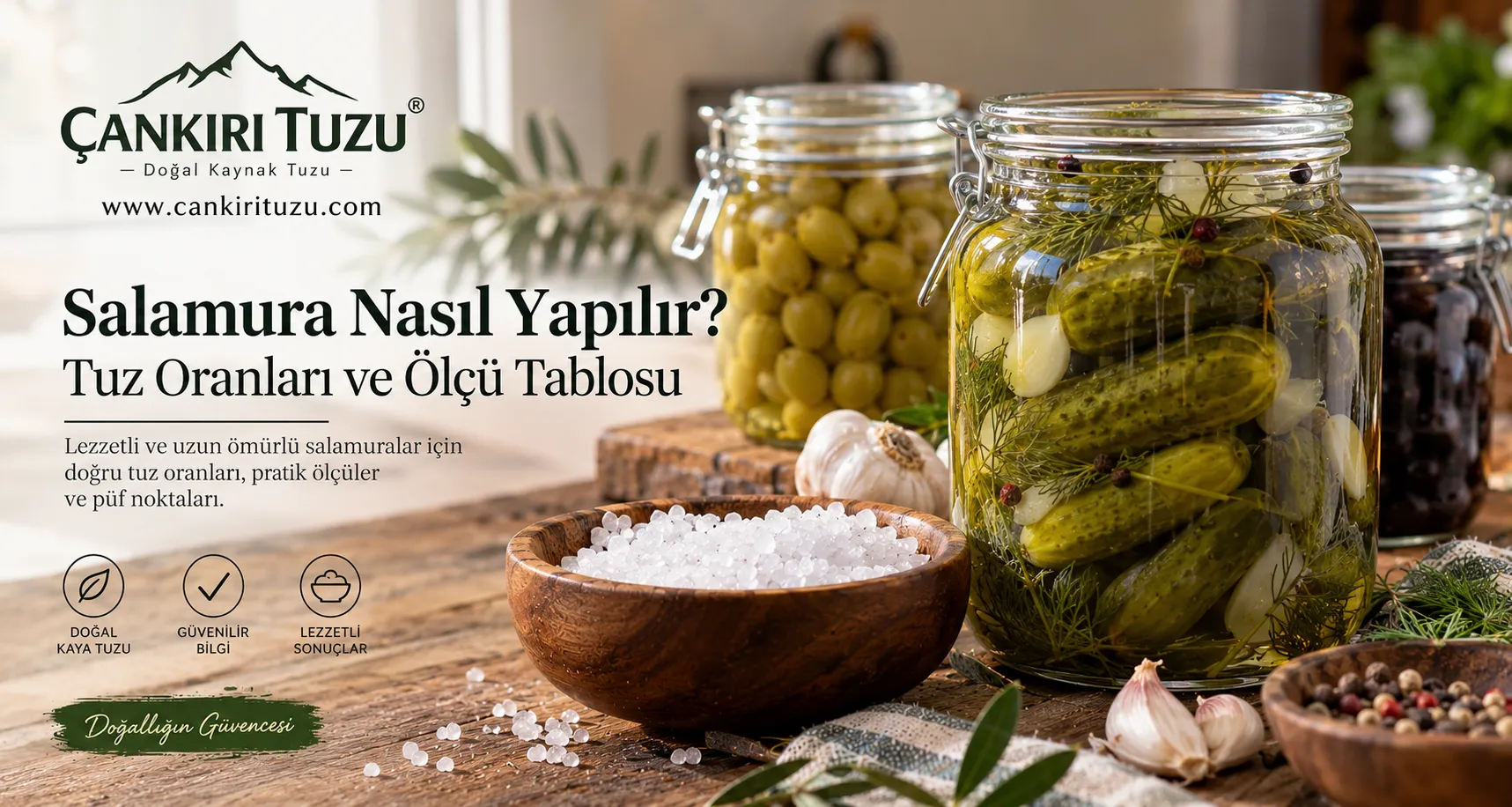 Salamura Nasıl Yapılır? Tuz Oranları ve Ölçü Tablosu