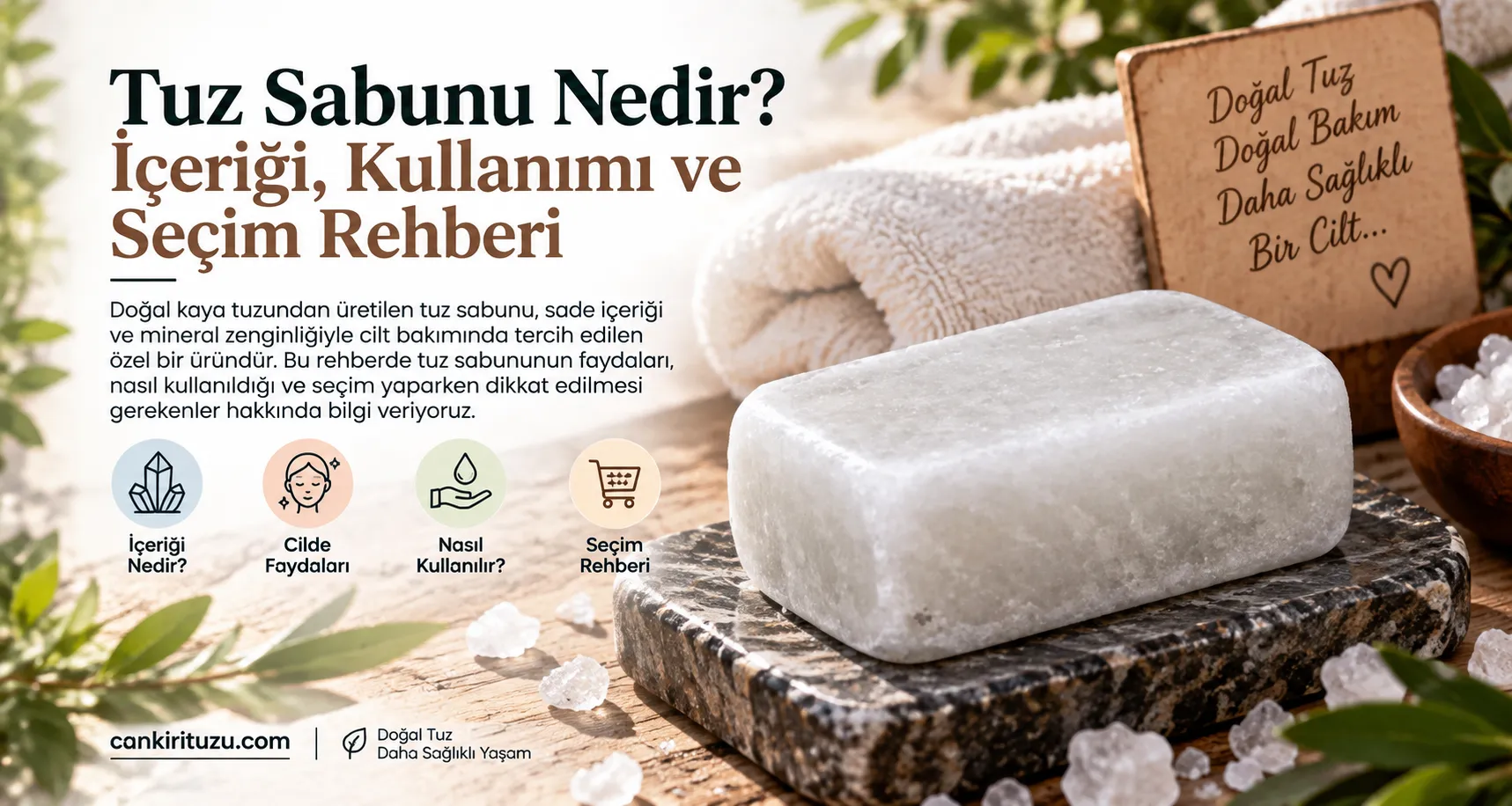 Tuz sabunu ve doğal kaya tuzu